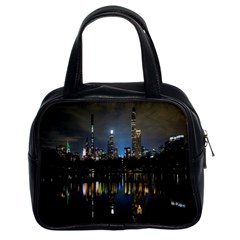 New York Night Central Park Skyscrapers Skyline Classic Handbag (two Sides) by Cowasu