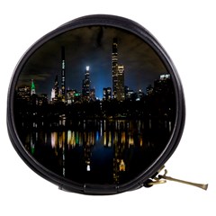 New York Night Central Park Skyscrapers Skyline Mini Makeup Bag by Cowasu