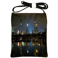 New York Night Central Park Skyscrapers Skyline Shoulder Sling Bag by Cowasu