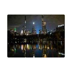 New York Night Central Park Skyscrapers Skyline Premium Plush Fleece Blanket (mini) by Cowasu