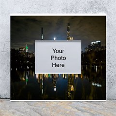 New York Night Central Park Skyscrapers Skyline White Wall Photo Frame 5  X 7  by Cowasu