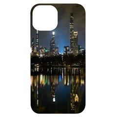 New York Night Central Park Skyscrapers Skyline Iphone 14 Black Uv Print Case by Cowasu