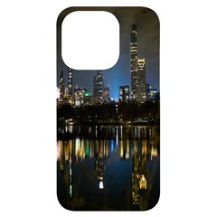 New York Night Central Park Skyscrapers Skyline Iphone 14 Pro Black Uv Print Case by Cowasu