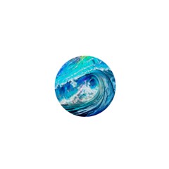 Tsunami Waves Ocean Sea Nautical Nature Water Painting 1  Mini Magnets by Cowasu