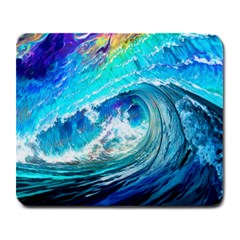 Tsunami Waves Ocean Sea Nautical Nature Water Painting Large Mousepad