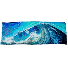 Tsunami Waves Ocean Sea Nautical Nature Water Painting Body Pillow Case Dakimakura (two Sides) by Cowasu