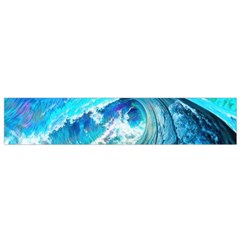 Tsunami Waves Ocean Sea Nautical Nature Water Painting Small Premium Plush Fleece Scarf by Cowasu