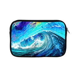 Tsunami Waves Ocean Sea Nautical Nature Water Painting Apple Macbook Pro 13  Zipper Case by Cowasu