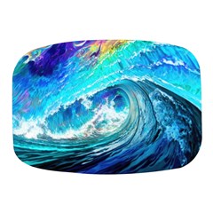 Tsunami Waves Ocean Sea Nautical Nature Water Painting Mini Square Pill Box by Cowasu