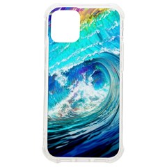 Tsunami Waves Ocean Sea Nautical Nature Water Painting Iphone 12 Mini Tpu Uv Print Case	 by Cowasu