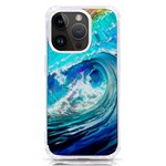 Tsunami Waves Ocean Sea Nautical Nature Water Painting iPhone 14 Pro TPU UV Print Case Front