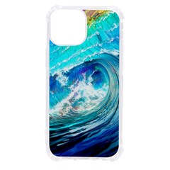 Tsunami Waves Ocean Sea Nautical Nature Water Painting Iphone 13 Mini Tpu Uv Print Case by Cowasu