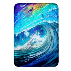 Tsunami Waves Ocean Sea Nautical Nature Water Painting Rectangular Glass Fridge Magnet (4 Pack) by Cowasu