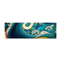 Waves Wave Ocean Sea Abstract Whimsical Abstract Art Sticker Bumper (10 Pack) by Cowasu