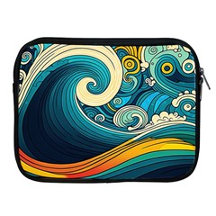 Waves Wave Ocean Sea Abstract Whimsical Abstract Art Apple Ipad 2/3/4 Zipper Cases by Cowasu