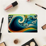 Waves Wave Ocean Sea Abstract Whimsical Abstract Art Cosmetic Bag (XS) Back