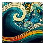 Waves Wave Ocean Sea Abstract Whimsical Abstract Art Banner and Sign 3  x 3  Front