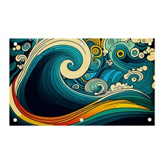 Waves Wave Ocean Sea Abstract Whimsical Abstract Art Banner And Sign 5  X 3 