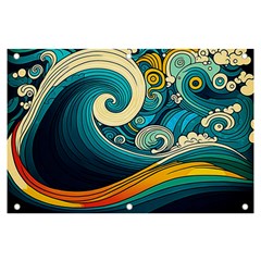 Waves Wave Ocean Sea Abstract Whimsical Abstract Art Banner And Sign 6  X 4 