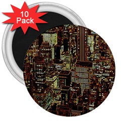 New York City Nyc Skyscrapers 3  Magnets (10 Pack) 