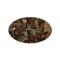 New York City Nyc Skyscrapers Sticker (oval) by Cowasu