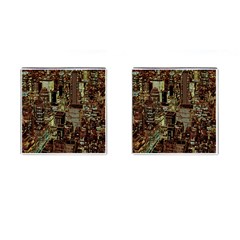 New York City Nyc Skyscrapers Cufflinks (square) by Cowasu