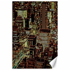 New York City Nyc Skyscrapers Canvas 24  X 36  by Cowasu