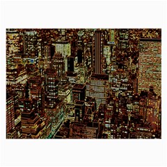 New York City Nyc Skyscrapers Large Glasses Cloth (2 Sides) by Cowasu