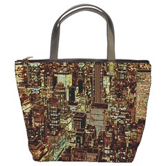 New York City Nyc Skyscrapers Bucket Bag