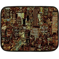 New York City Nyc Skyscrapers Two Sides Fleece Blanket (mini)