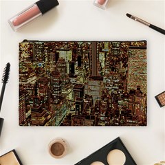 New York City Nyc Skyscrapers Cosmetic Bag (large) by Cowasu