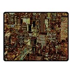 New York City Nyc Skyscrapers Two Sides Fleece Blanket (Small) 45 x34  Blanket Front