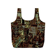 New York City Nyc Skyscrapers Full Print Recycle Bag (s)