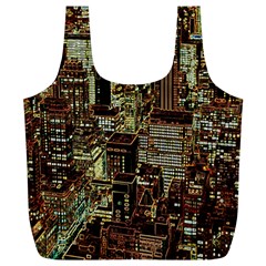 New York City Nyc Skyscrapers Full Print Recycle Bag (xl)