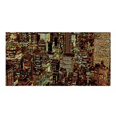 New York City Nyc Skyscrapers Satin Shawl 45  X 80 