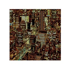 New York City Nyc Skyscrapers Square Satin Scarf (30  X 30 )