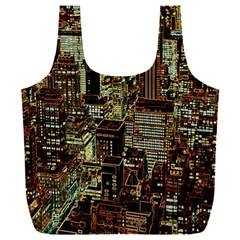 New York City Nyc Skyscrapers Full Print Recycle Bag (xxl) by Cowasu