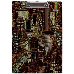 New York City Nyc Skyscrapers A4 Acrylic Clipboard