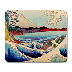 Wave Japanese Mount Fuji Woodblock Print Ocean Large Mousepad