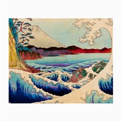 Wave Japanese Mount Fuji Woodblock Print Ocean Small Glasses Cloth (2 Sides) by Cowasu