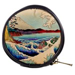 Wave Japanese Mount Fuji Woodblock Print Ocean Mini Makeup Bag Front