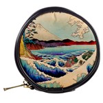 Wave Japanese Mount Fuji Woodblock Print Ocean Mini Makeup Bag Back