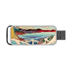 Wave Japanese Mount Fuji Woodblock Print Ocean Portable Usb Flash (two Sides) by Cowasu