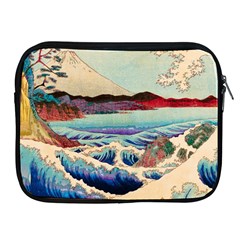 Wave Japanese Mount Fuji Woodblock Print Ocean Apple Ipad 2/3/4 Zipper Cases by Cowasu