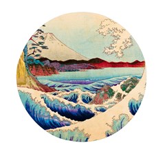 Wave Japanese Mount Fuji Woodblock Print Ocean Mini Round Pill Box (pack Of 3) by Cowasu