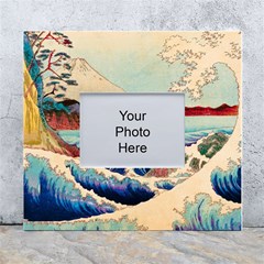 Wave Japanese Mount Fuji Woodblock Print Ocean White Wall Photo Frame 5  X 7  by Cowasu