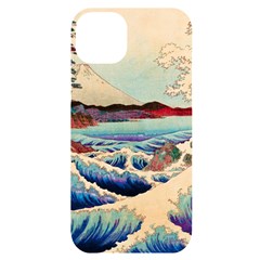 Wave Japanese Mount Fuji Woodblock Print Ocean Iphone 14 Plus Black Uv Print Case by Cowasu