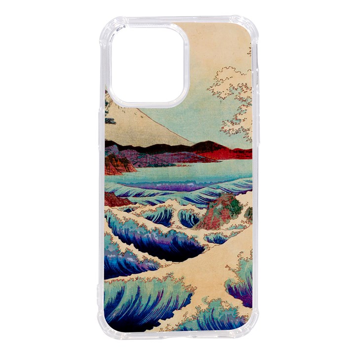 Wave Japanese Mount Fuji Woodblock Print Ocean iPhone 14 Pro Max TPU UV Print Case