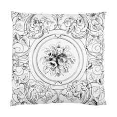 Vintage Design Line Art Frame Antique Old Retro Standard Cushion Case (one Side) by Cowasu