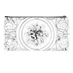 Vintage Design Line Art Frame Antique Old Retro Pencil Case Back